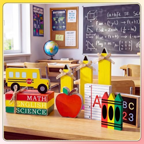 11 Pcs Back to School Tiered Tray Decor, Table Centerpiece Decor