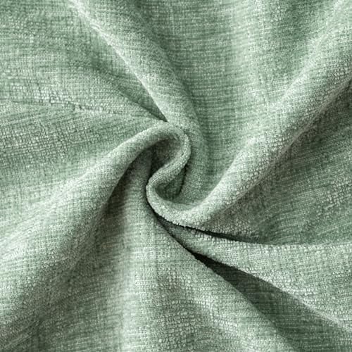 MIULEE Soft Chenille Throw Pillow Covers Greyish Green 16x16 Pack of 2