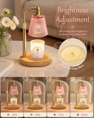 Candle Warmer Lamp with Timer, Birthday Gifts for Women,Pink Dorm Decor