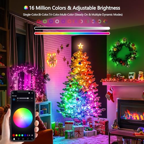 JMEXSUSS 100 LED Orange and Purple Color Changing Halloween String Lights