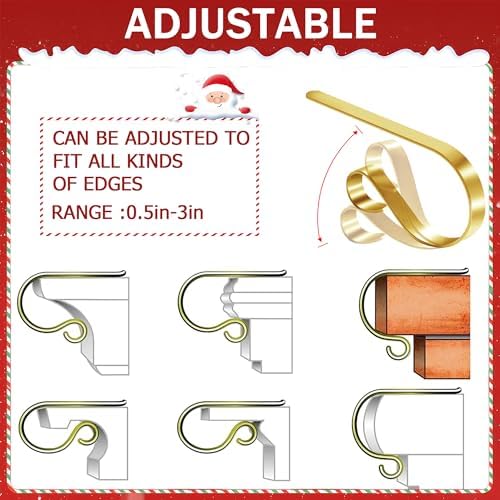 TAROSE Stocking Holders for Mantle,Christmas Home Fireplace Decoration