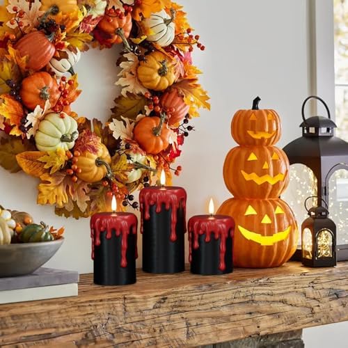 Wondise Halloween Flameless Candles with 6H Timer