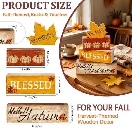 Grateful Leaves Fall Decor, Fall Decorations for Home