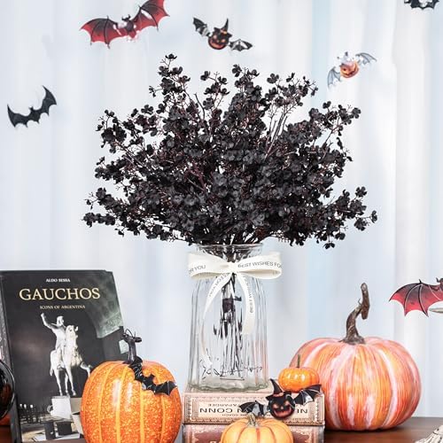 Der Rose 10Pcs Halloween Flowers Artificial Floral Stems for Gothic Decor