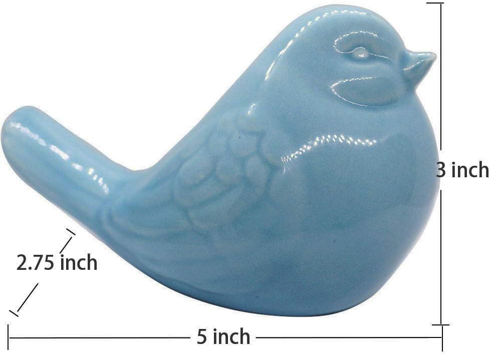 NEW Ceramic Bird Statue Figurine / Blue