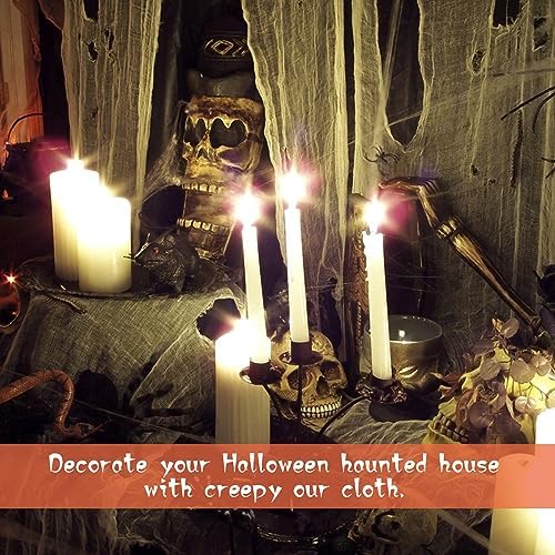 Riare 12pcs Halloween Creepy Cloths, Halloween Fabric Yard Outdoor Decor