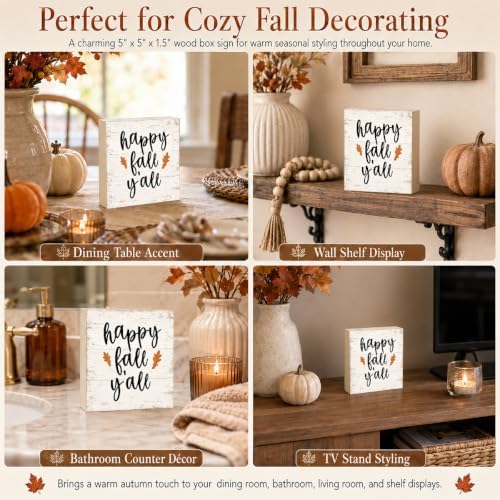Fall Decorations for Home Fall for Jesus He Never Leaves Wood Sign