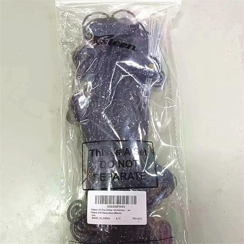 Ysleen 50 Pcs Glitter Tree Picks and Sprays Twigs Branches, Black