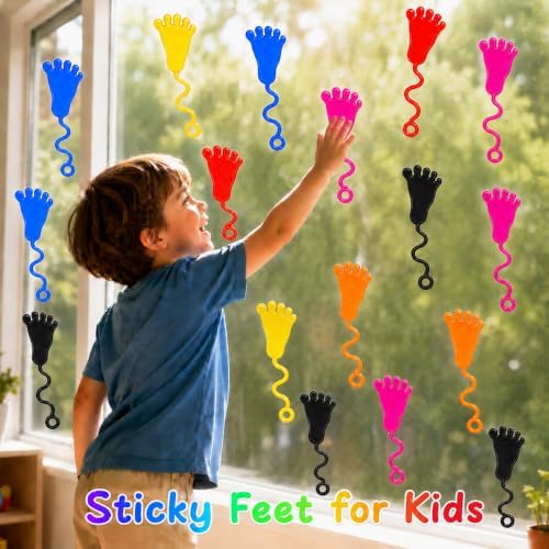 30 Pack Sticky Hands Bulk Party Favors for Kids 4-8 8-12 3-5, Stretchy Sticky Feet Slappy Hands Toys,Goodie Bag Stuffers for Kids Birthday Party,Classroom Prizes Treasure Box Toys Pinata Fillers