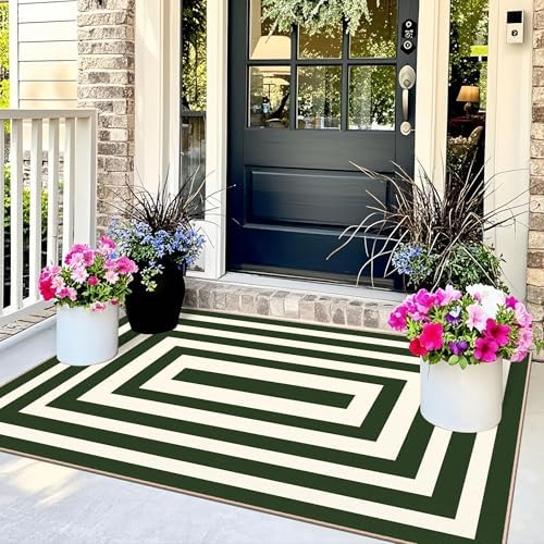 3x5 Modern Entry Rug - Washable Indoor Outdoor Mats for Front Door