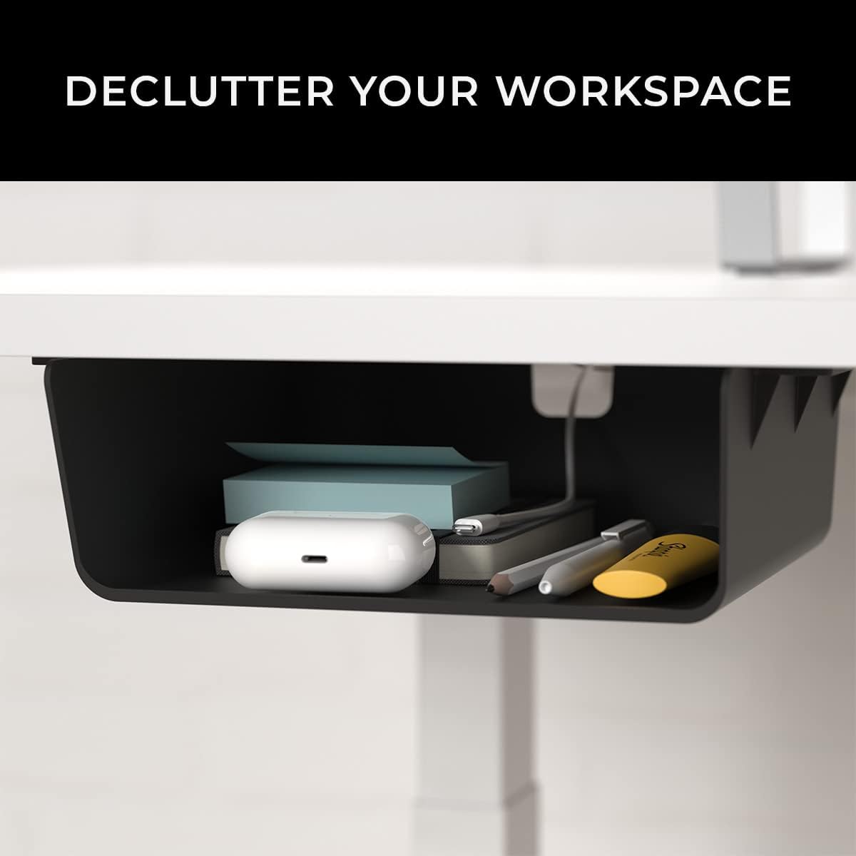 HumanCentric Under Desk Storage Shelf, Drawer Organizer | Office, Workstations, Tables, Sit Stand Desks, Gaming Setups