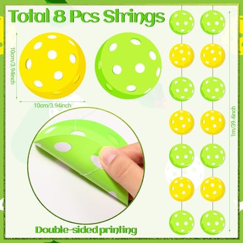 Xinnun 8 Pcs Dinkball Party Decorations Funny Paddle Sport Garland