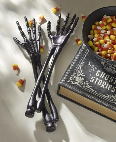 Oneida Vintro Halloween Skeleton Silverware Salad Tongs, Flatware