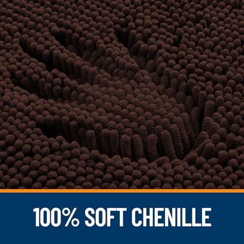 OLANLY Bathroom Runner Rugs 45x27, Extra Soft Absorbent Chenille Bath Rugs
