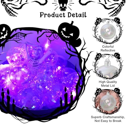 50pcs Iridescent Ornaments Balls for DIY Halloween Bubble Cauldrons