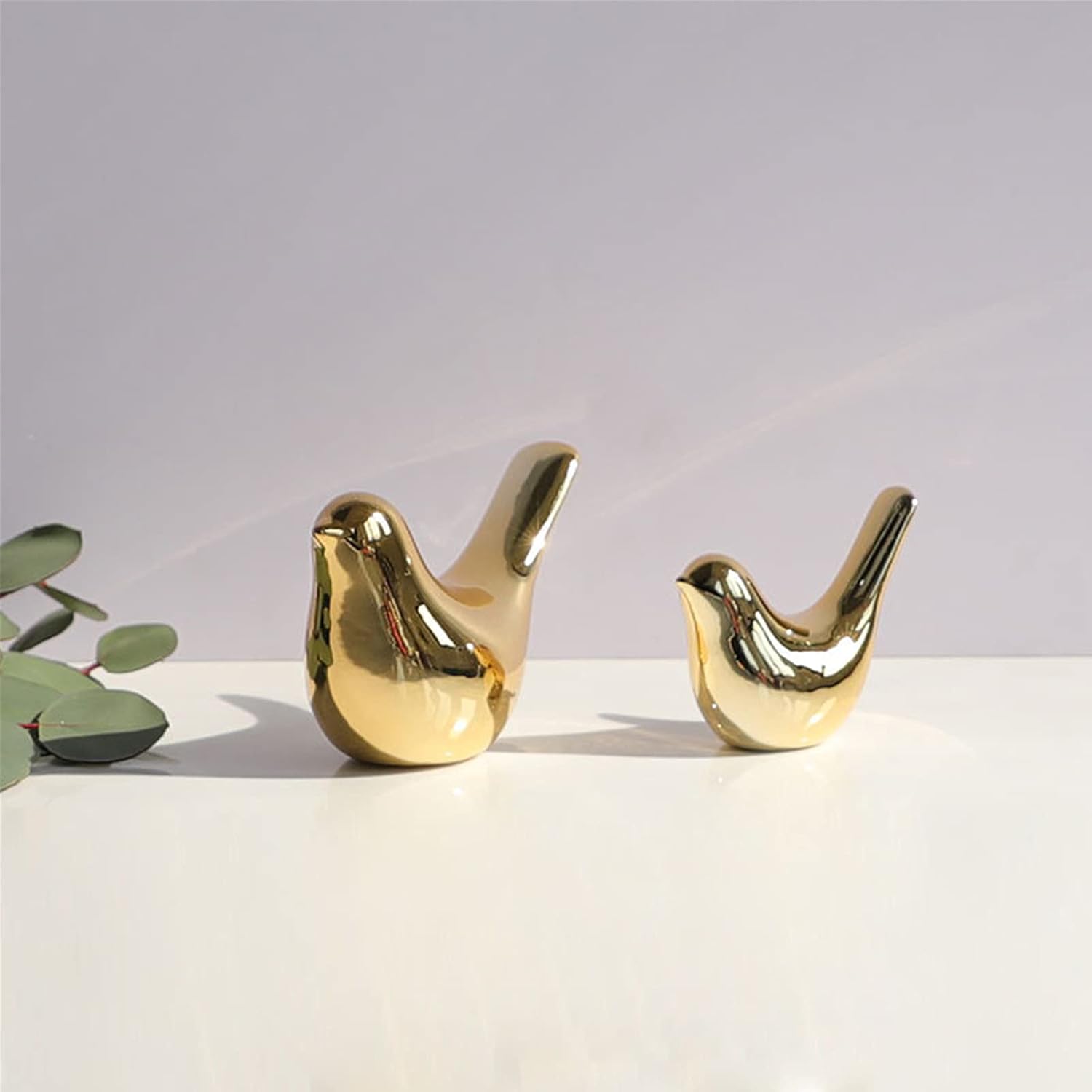 Ceramic Small Animal Statues / Gold / Set of 4