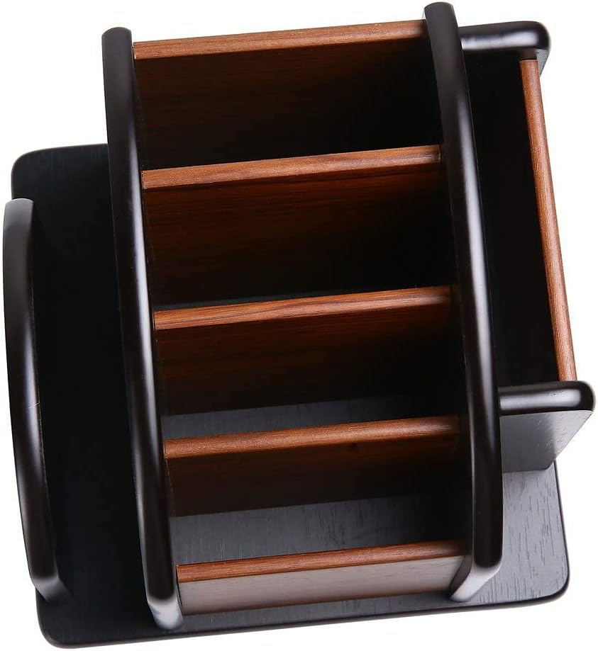 Wooden Desk Organizer / Desktop Office Supplies Storage Remote Control Caddy Holder
