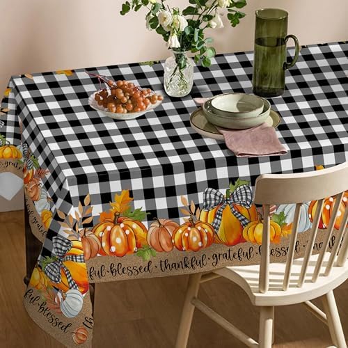 Fall Tablecloth 60x104 Inch Rectangle - Fall Decor Fade Resistant