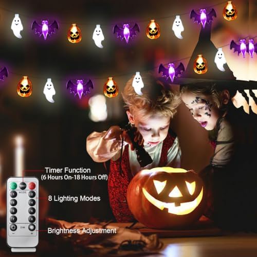 Zimati Halloween Lights Decorations 16ft 30 LED String Light Indoor Outdoor