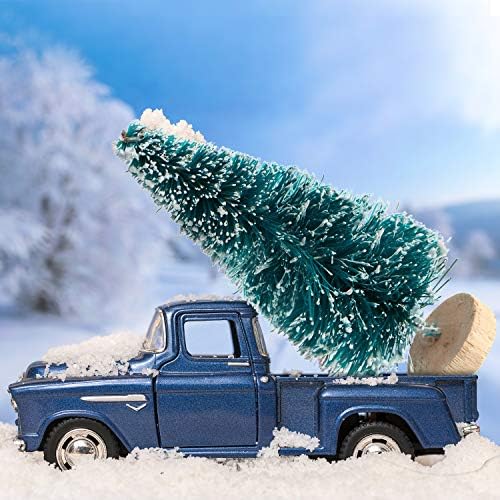 Sumind 48 Pcs Mini Christmas Trees, Artificial Sisal Mini Pine, Blue Green