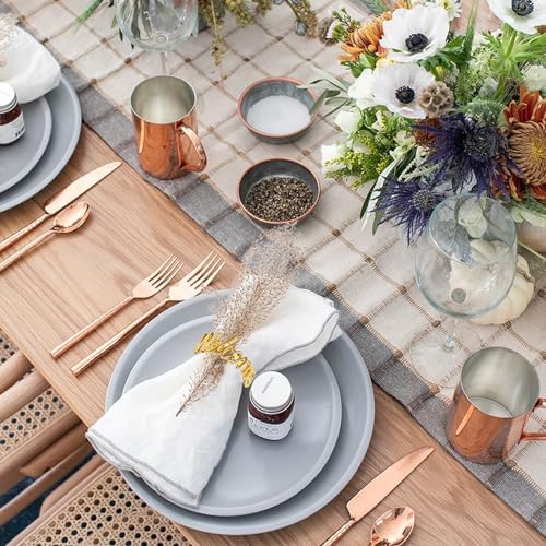 wonlex Gold Napkin Rings Set of 12, Modern Themed Napkin Ring Buckles Simple Alphabet Napkin Rings Serviette Napkin Holder for Family Gatherings Dinner Engagement Party Banquet Table Decor(Welcome)