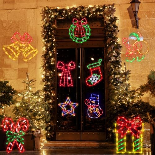 TRWYMZ 16" Christmas Window Silhouette Lights Decorations