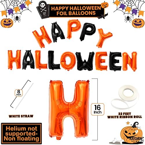 KatchOn Happy Halloween Balloon Banner – 16 Inch, Halloween Decorations