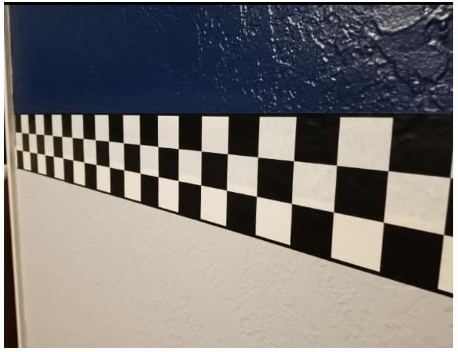 Checkered Flag Cars Wallpaper Border / Black / 4.5 Inch