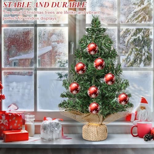 6pcs Mini Artificial Christmas Trees 12 Inch Tabletop Xmas Pine Trees