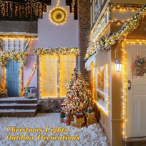 JMEXSUSS 230ft 720 LED Warm White Christmas String Lights Outdoor