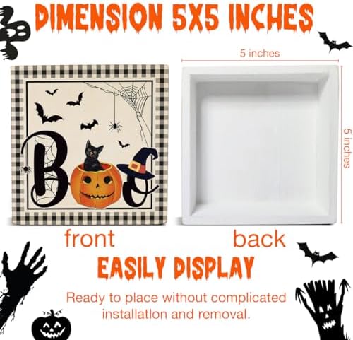 Halloween Decorations Indoor Halloween Cat Wood Sign