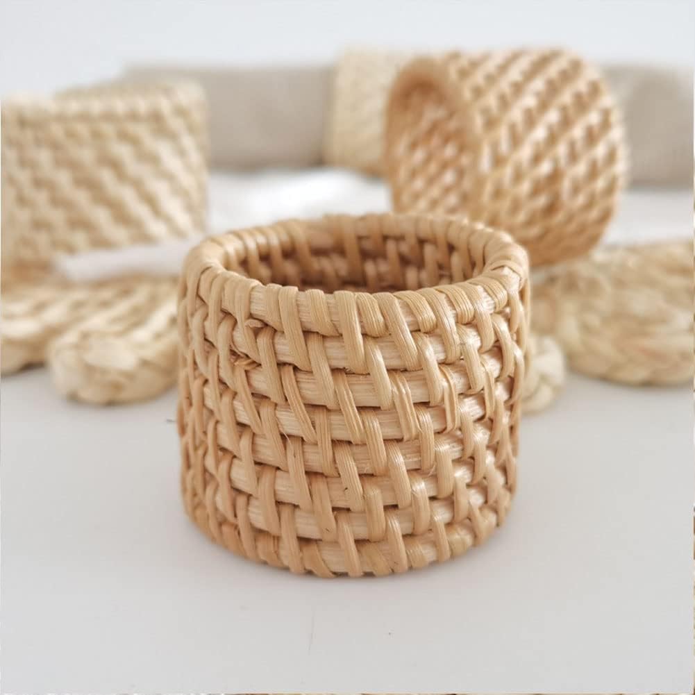 Farmhouse Chic Mother's Day Napkins Holder / Natural / Set of 4