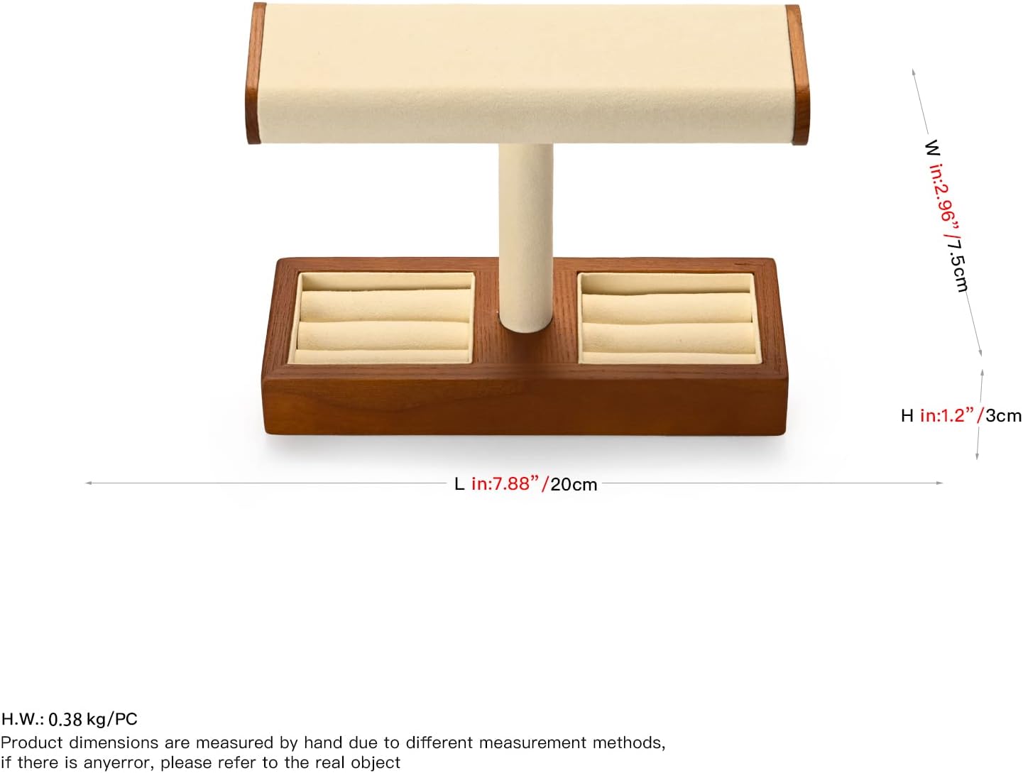 Oirlv Solid Wood Watch Stand,Watch Organizer Holder for Men(Cream) | Fits 4 watches,Great for Display Watches and