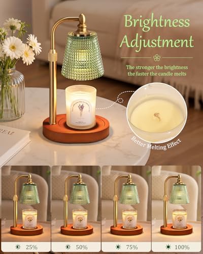 Candle Warmer Lamp with Timer, Birthday Gifts for Women,Green