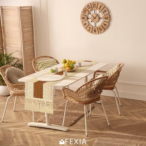 Boho Table Runner for Home Decor 12x72 Fall Coffee Table Decor Caramel