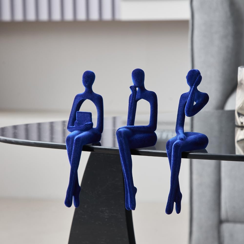 Statue Home Decor / Flocking- Blue
