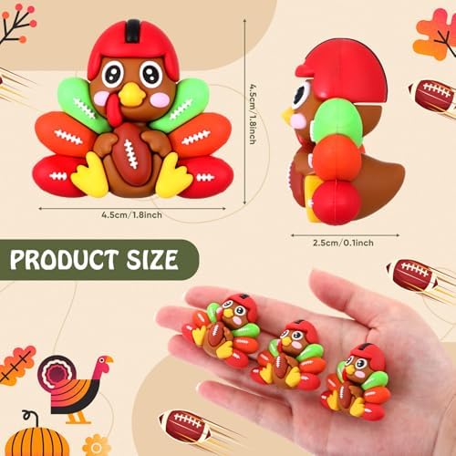 Gemscream 50 Pcs Thanksgiving Mini Turkey to Hide 3D Printed