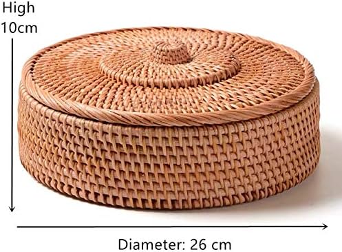 Hand-woven Basket Primary Colours Simple retro Rattan Storage Boxes / Small