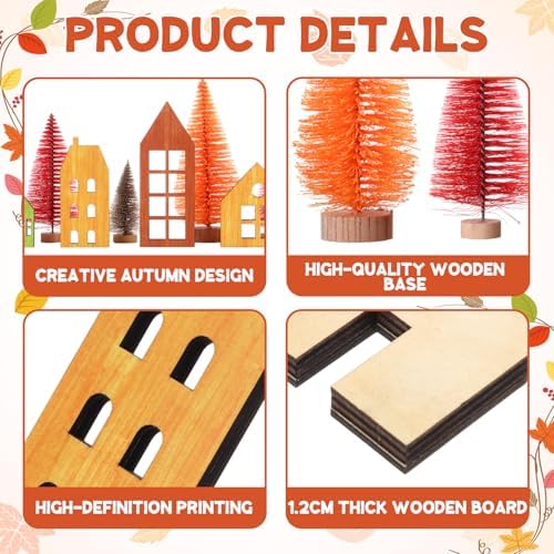 Thyle 12 Fall Table Centerpieces Decor Bottle Brush Christmas Trees