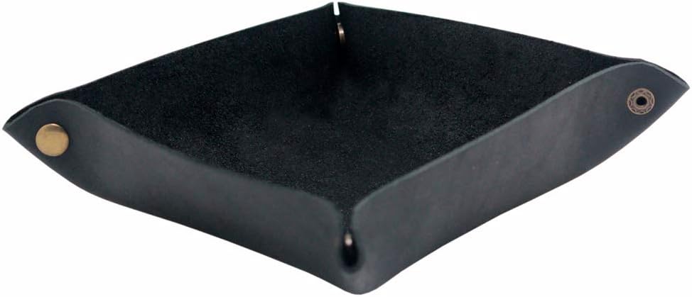 Valet Tray for Men / Crazy Horse Leather - Black