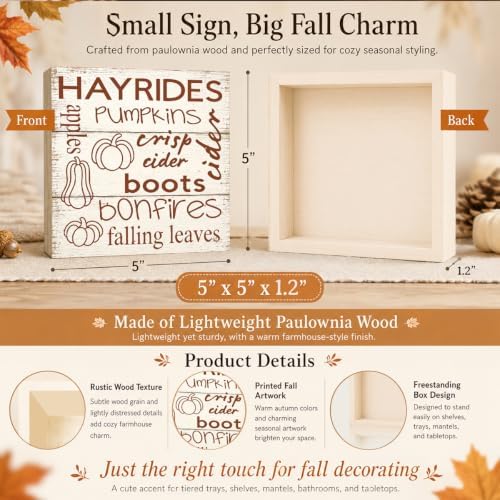 Fall Signs Hayrides Pumpkins Cider Boots Bonfires Wood Sign Fall Decor