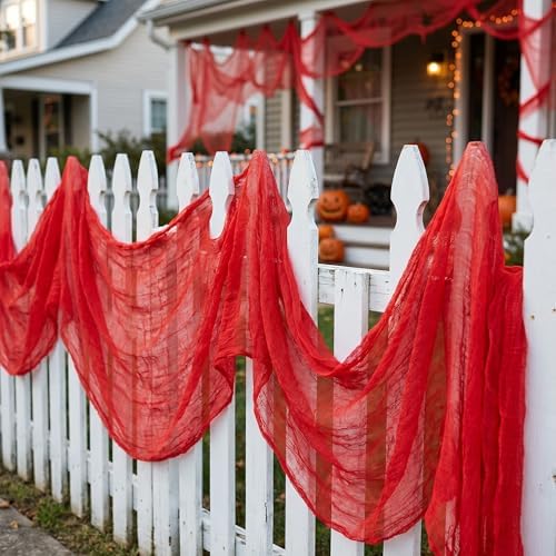 RunNico 300"x39" Large Halloween Scary Gauze, Spooky Cloth Party Decoration