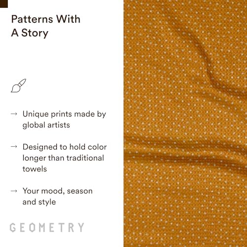 GEOMETRY Kitchen Towels - Quick Dry Microfiber Cloth Dish Towels for Kitchen Drying - Premium Quick Dry Towel - Pumpkin Patched, 18" x 30" - 2 Pieces