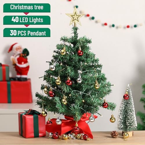 Mr. Pen- Mini Christmas Tree with 40 LED Lights, 23"