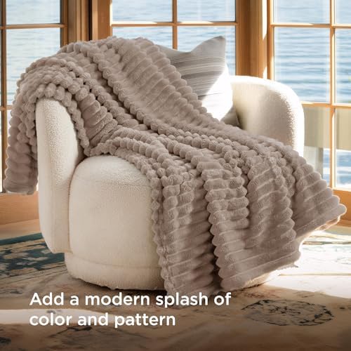 Bedsure Soft Light Brown Throw Blanket for Couch Decor Gifts 50"x60"