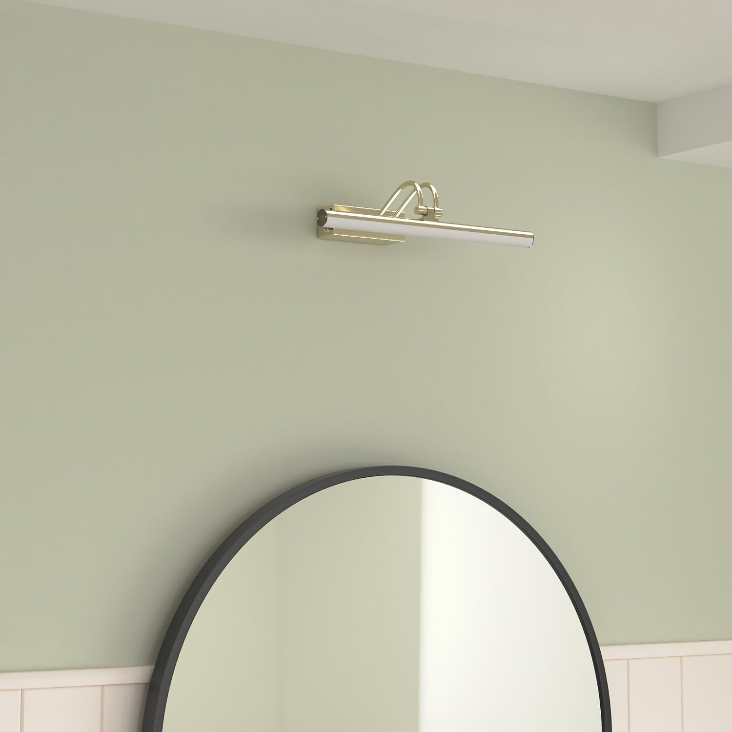 Picture Light,5000mAh Wireless Wall Light,13" Art Light,Antique Brass | Rechargeable Photo Lights,Remote Timer and