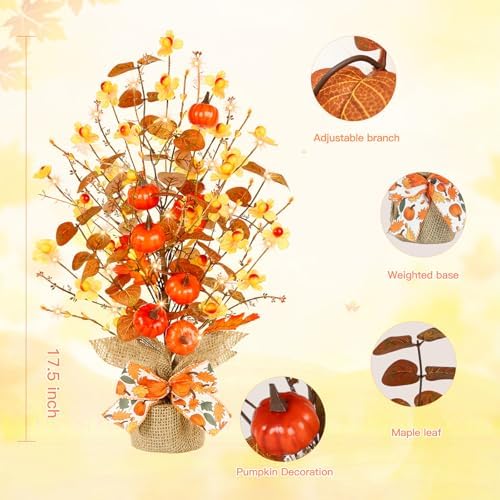 Joyhalo 2 Pack Lighted Christmas Tree Tabletop with LED Battery Operated