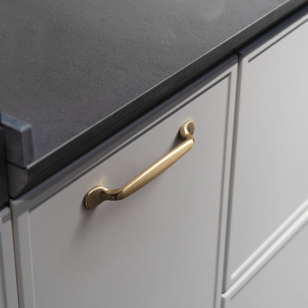 Arch Cabinet Pulls Drawer Handles Zinc / 5" Center To Center / Modern / Champagne Bronze / Set of 6