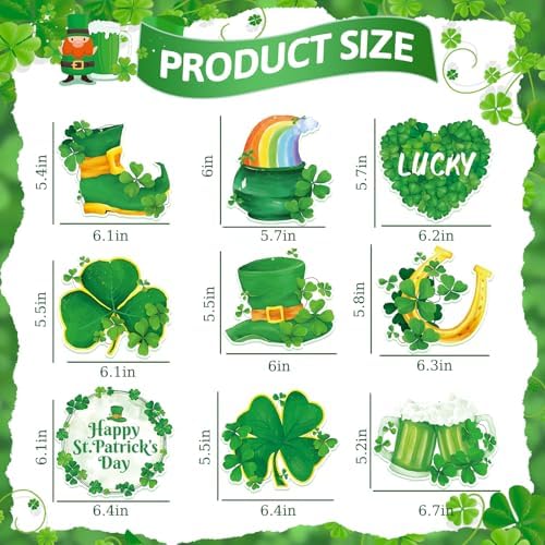 FRIDAY NIGHT 30Pcs St. Patrick's Day Hanging Swirls