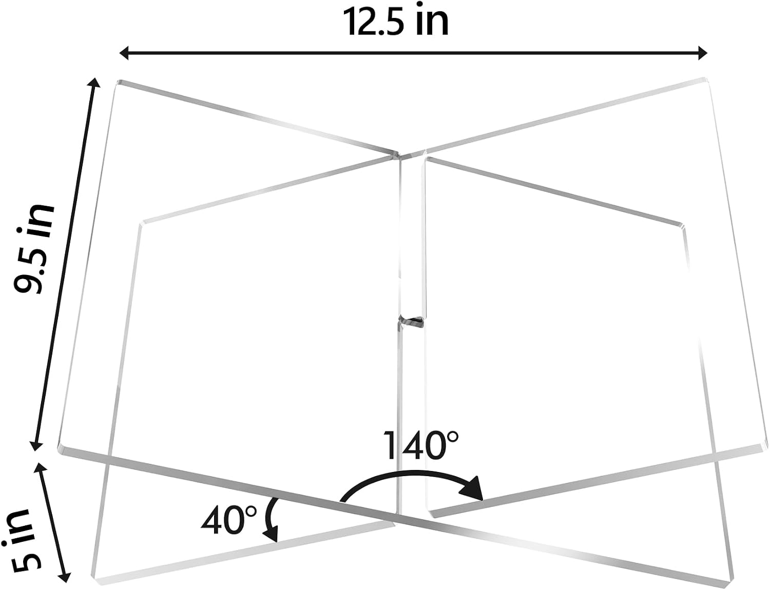 Large Acrylic Book Stand / Clear / 12.5 x 9.5 x 5